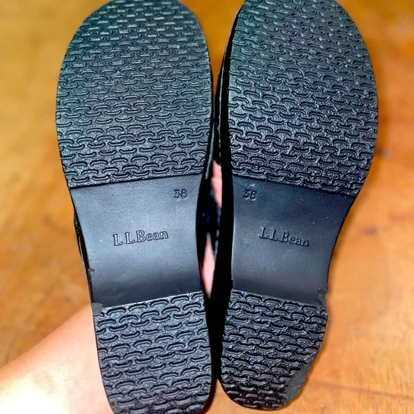 L.L.Bean Women’s Slip On Clogs Black US 7 EU 38 Like New! 2” Heel - Picture 15 of 15